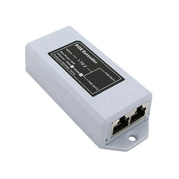1-2-Портовый POE Удлинитель 100 Мбит/с Стандарта IEEE 802.3Af/At 48 В Удлинитель Для IP-камеры NVR POE Расширяет диапазон POE на 100 метров