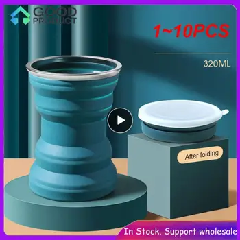 1 ~ 10ШТ Creative ORIGIN CUP Портативная силиконовая складная чашка с крышкой для путешествий, чашка для мытья рта, Термостойкая кофейная чашка для воды для