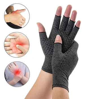 1 пара компрессионных перчаток от артрита Реабилитационные перчатки без пальцев Противоартритные Перчатки Браслет для поддержки запястья