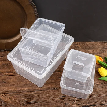 1ШТ Прозрачная коробка для кормления рептилий и пауков, коробка для выращивания насекомых, контейнеры для вылупления лягушек и мелких животных