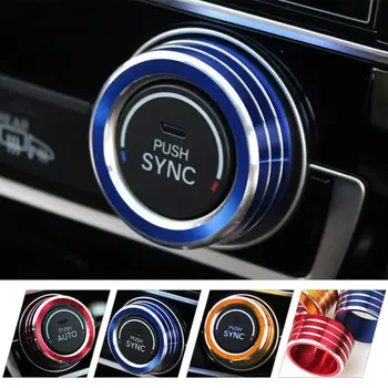 3 шт. Автомобиль для Mitsubishi ASX Lancer Декоративное кольцо, крышка аудиокнопки, кольцо для ручки переменного тока, Украшение автомобиля, управление кондиционером