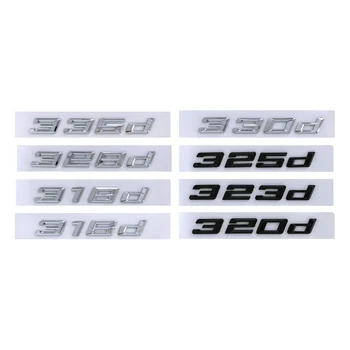 3d ABS Черные Автомобильные Буквы Для BMW 316d 318d 320d 323d 325d 328d 330d 335d Логотип E90 E46 F30 Эмблема Надпись Наклейка Аксессуары
