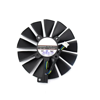4-контактный вентилятор охлаждения видеокарты Кулер для видеокарты ASUS DUAL-RX580-8G 13 Листьев/ Версия с двумя вентиляторами Запчасти для ремонта
