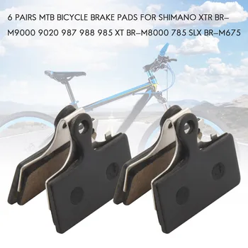 6 Пар MTB Велосипедных Тормозных Колодок для Shimano XTR BR-M9000 9020 987 988 985 XT BR-M8000 785 SLX BR-M675
