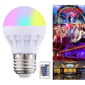 E27 B22 RGBW Светодиодные Лампы 4 Вт 7 Вт 10 Вт 15 Вт 110 В 220 В Лампада Сменная Красочная RGB Светодиодная Лампа С ИК-Пультом Дистанционного Управления