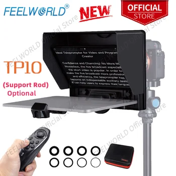 Feelworld-Портативный Складной телесуфлер, Планшетный Суфлер для iPad, Зеркальная съемка с дистанционным управлением, TP10, Телефон до 11 дюймов