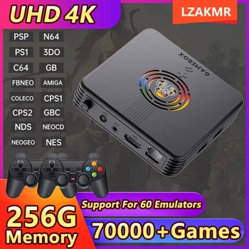 LZAKMR НОВЫЕ обновления Home Game Box X9 256G Поддержка 70000 + игр 60 Эмуляторов с дисплеем 4K HD Ретро-консоль для DC PSP в подарок ребенку