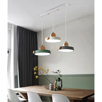 Nordic Светодиодная люстра для столовой мощностью 45 Вт, Креативная прикроватная тумбочка для спальни, ресторан, бар, Акриловая Подвесная лампа, Светодиодное настольное Освещение