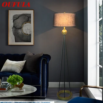 OUFULA Nordic Black торшер современное искусство семейная гостиная спальня креативный светодиодный декоративный светильник