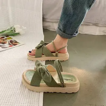 Sandias De Tacon/ Популярная женская обувь в интернет-магазине Summer Fairy Style 2023, новинка, модная студенческая обувь на платформе в римском стиле, женская обувь на плоской подошве