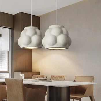 Бесшумная Цементная люстра в японском стиле Креативный минималистичный дизайн гостиной столовой Украшения спальни подвесной светильник