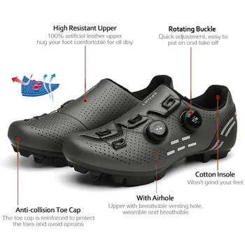 Велосипедная обувь Mtb Велосипедные Кроссовки С Шипами Нескользящая Мужская Обувь Для Горного Велосипеда Велосипедная Обувь Spd Дорожная Обувь Speed Carbon