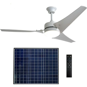 Вентиляционный инструмент ECO ABS солнечный потолочный вентилятор постоянного тока 60 дюймов 40 Вт с питанием от солнечной панели солнечный потолочный вентилятор