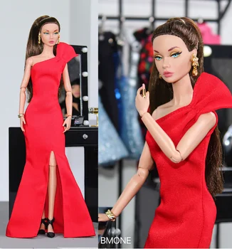 Вечернее платье/длинная красная юбка-халат/30 см кукольная одежда канонический парадный наряд для 1/6 Xinyi FR ST Куклы Барби