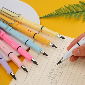 Вечный карандаш Технология Infinite Pencil Металлическая ручка без чернил Волшебные карандаши Для рисования Нелегко сломать Прямой карандаш