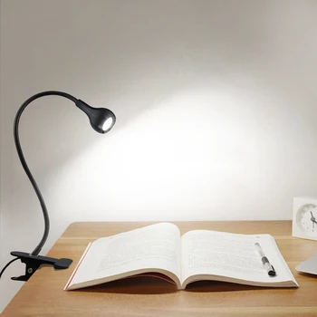 Гибкий светодиодный выключатель настольной лампы с зажимом USB, перезаряжаемая лампа для чтения, ночник, настольные лампы для спальни, лампа для ноутбука, Светильники для домашнего декора