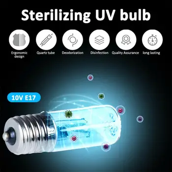 Горячая продажа E17 UVC Трубка с ультрафиолетовым Излучением, Лампа для Дезинфекции, Лампа для Стерилизации Озоном, Лампы от Клещей, Бактерицидная Лампа