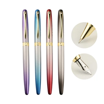 Деловая авторучка градиентного цвета, металлические ручки для каллиграфии, принадлежности K92C