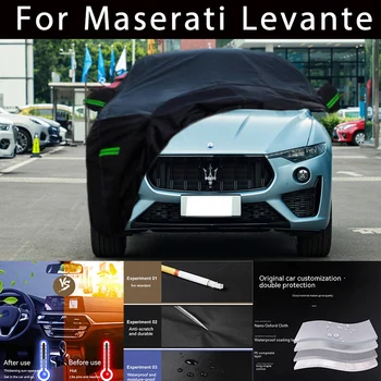 Для Maserati Levante Наружная защита, полные автомобильные чехлы, снежный покров, Солнцезащитный козырек, Водонепроницаемые Пылезащитные Внешние Автомобильные аксессуары