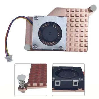 Для Raspberry Pi 5 Active Cooler Официальный вентилятор, радиатор охлаждения, радиатор скорости вращения вентилятора и металлический радиатор с терморегулированием