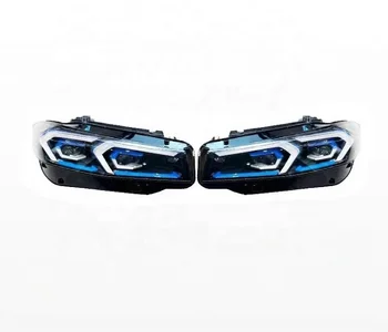 Для фар BMW 3 серии G20/G28 Lci blue eyebrow matrix headlights старые модели обновляют и переоборудуют новую переднюю панель