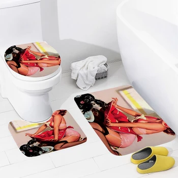 домашние коврики для ванной комнаты Современный коврик для ног в скандинавском стиле, современные аксессуары для ванной комнаты, коврик для унитаза, противоскользящий ковер для ванны