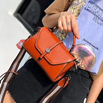 Женская модная сумочка, маленькая кожаная сумка для телефона, сумка через плечо, дамский кошелек из воловьей кожи, сумка через плечо, универсальная