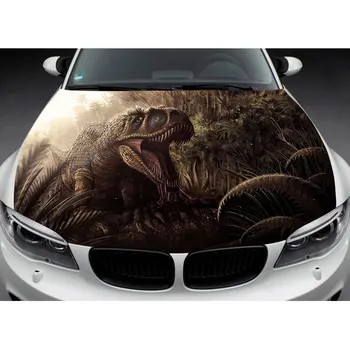 Животные, динозавры, виниловая наклейка на капот автомобиля, полноцветная графическая наклейка на автомобиль, полноцветное графическое пользовательское изображение, подходящее для любого автомобиля