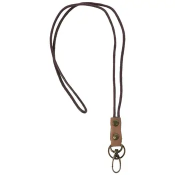 Идентификационный значок Ремешки для ключей Крючок Кожаный прочный ремешок для ожерелья Коричневый Модные ремешки женские