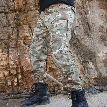 Камуфляжные тактические брюки, мужские уличные ветрозащитные и водонепроницаемые тренировочные брюки с несколькими карманами