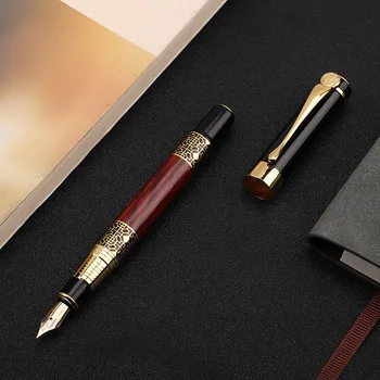 Классическая деловая авторучка, 1 шт., высококачественная металлическая чернильная ручка для подписи, деловые ручки, офисные школьные принадлежности