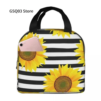 Ланч-бокс Sunflower Многоразовая сумка-тоут, кулер, водонепроницаемый контейнер для ланча для работы, офиса, путешествий, пикника