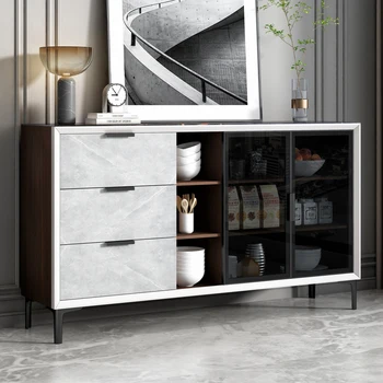 Мебель HESHI F06 дизайн шкафа для хранения с 3 ящиками для столовой, модный буфет