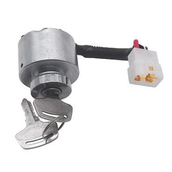 Металлический Выключатель Зажигания Серебристый Выключатель Зажигания С 2 Ключами Подходит Для Kubota 66101-55200 BX1800 2200 2230 G1800 ZD18 28