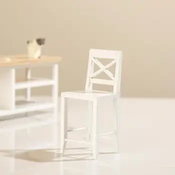 Модель стула, деревянный миниатюрный стул, поделки своими руками, аксессуары для кукольного домика для домашнего декора, крошечная модель мебели в масштабе 1 12, кукольный домик