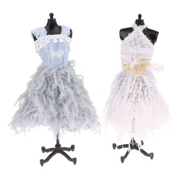 Модная кукольная одежда для куклы длиной 30 см, вечернее платье, юбка со шлейфом, Свадебное платье, Наряд принцессы, Аксессуары для декора кукольного домика своими руками