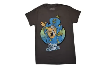 Мужская рубашка Captain Crunch Captain Crunch с хлопьями и потертым принтом, Новые размеры S, M, XL