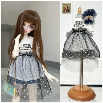 Новая Кукольная Одежда 45 см для 1/4 Bjd Sd Куклы, Сетчатая футболка, Юбка, Игрушки для девочек 