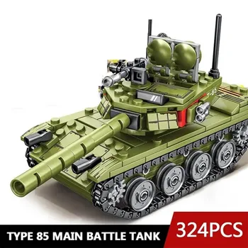Новые 336шт Военные 85 Основных боевых танков Строительные блоки WW2 Фигурки солдат армии Кирпичи Развивающие игрушки для детей Подарок Мальчику