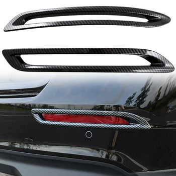 Отделка крышки заднего противотуманного фонаря автомобиля из 2 частей, внешние аксессуары, рисунок из углеродного волокна ABS для Honda Accord 2023 2024 11Th