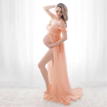 Потрясающее платье для портрета беременных: однотонные платья для беременных в струящемся стиле длиной до пола для фотосессии