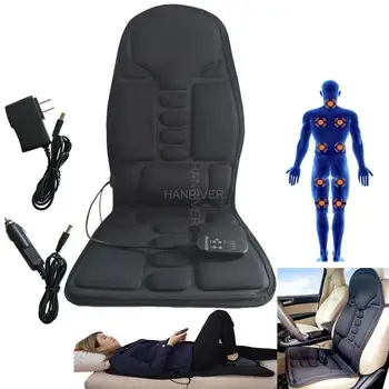 Практичное многофункциональное автомобильное кресло для массажа тела, тепловой коврик, чехол для сиденья, подушка для боли в шее, подушка для поддержки поясницы, Массажер для спины