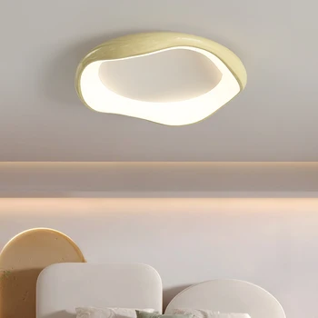 Простые современные потолочные светильники для спальни в скандинавском минималистичном стиле, круглая светодиодная лампа с полным спектром защиты глаз, лампа для учебы
