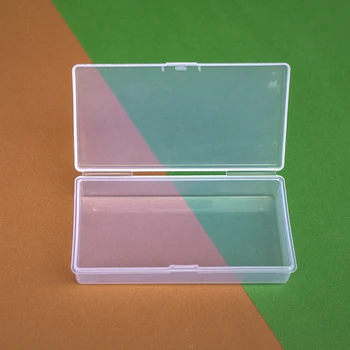 Прямоугольник для дизайна ногтей Пластиковая Прозрачная коробка для хранения ювелирных изделий Кисточка для ногтей Со Стразами Ручка Буфер для шлифовки Файлов Контейнер для хранения