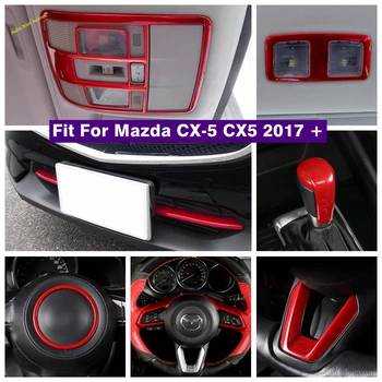 Рулевое Колесо/Решетка Радиатора/Редуктор Konb/Накладка Фонарей Для Чтения Mazda CX-5 CX5 2017-2022 Красные Автомобильные Аксессуары