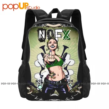 Рюкзак для музыки в стиле Nofx в стиле рок-панк Большой емкости, симпатичный школьный ранец, сумка для покупок, рюкзак для верховой езды