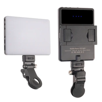 Светодиодный светильник для селфи, перезаряжаемый на клипсе, светильник для телефона с CRI 95 + 3 цветовыми температурами, 10 уровней яркости, портативный светильник для видеосъемки
