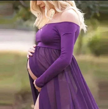 Сексуальные шифоновые платья для беременных для фотосессии, женское макси-длинное платье для беременных без бретелек, одежда для беременных, сплошной реквизит для фотосессии