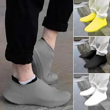 Силиконовый чехол для обуви, Многоразовые бахилы для защиты от дождя, грязных дорог, Водонепроницаемые дождевые бахилы, протекторы для обуви унисекс