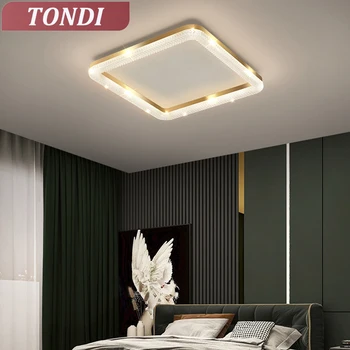 Скандинавский светодиодный квадратный потолочный светильник для спальни, кабинета, ресторана, кухни, потолочный светильник, украшение комнаты, внутреннее домашнее освещение